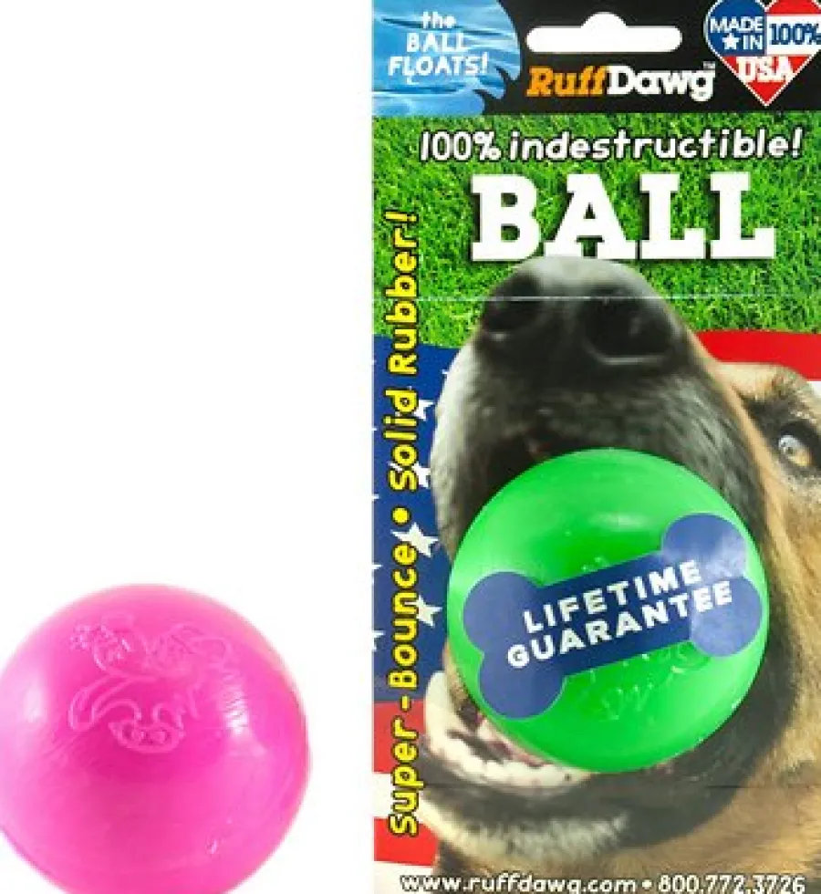 Best RuffDawg Indestructible Ball Dog Toy, Color Varies, 2.5-in