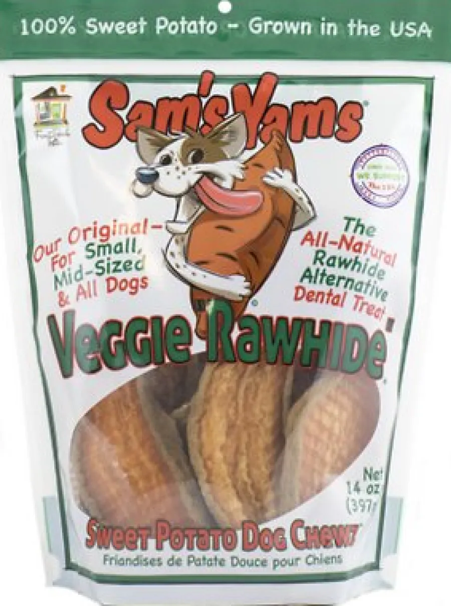 Discount Sam's Yams Veggie Rawhide Sweet Potato Dog Treats, 14-oz