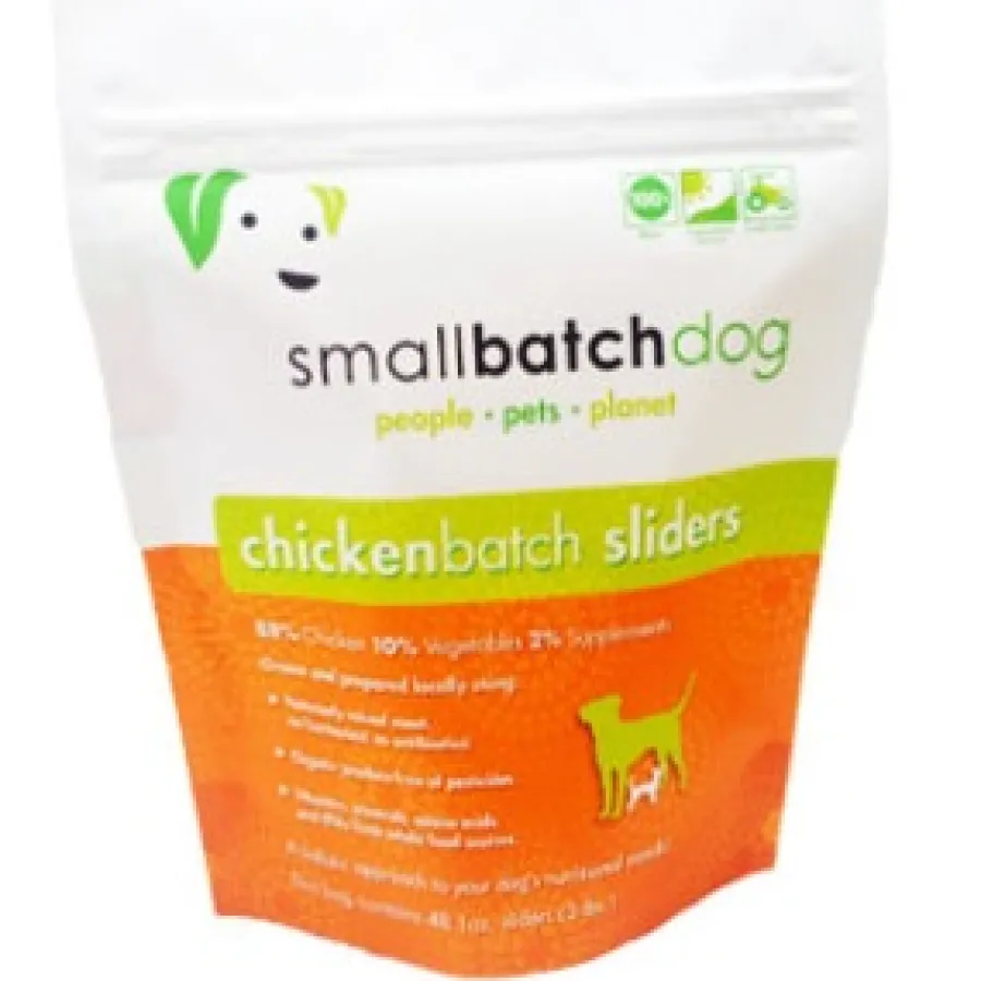 Online Smallbatch Dog Chicken Batch Sliders Raw Frozen Dog Food, 3-lb