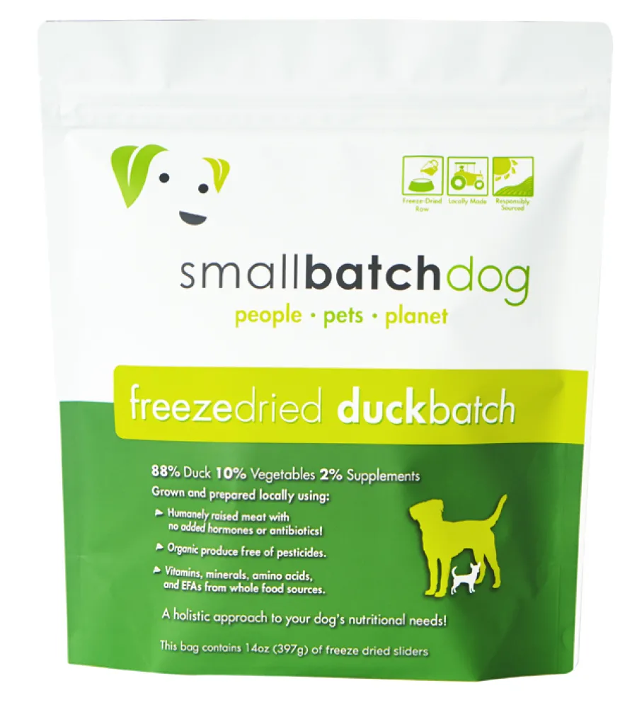 Hot Smallbatch Dog Duck Sliders Freeze-Dried Dog Food, 14-oz