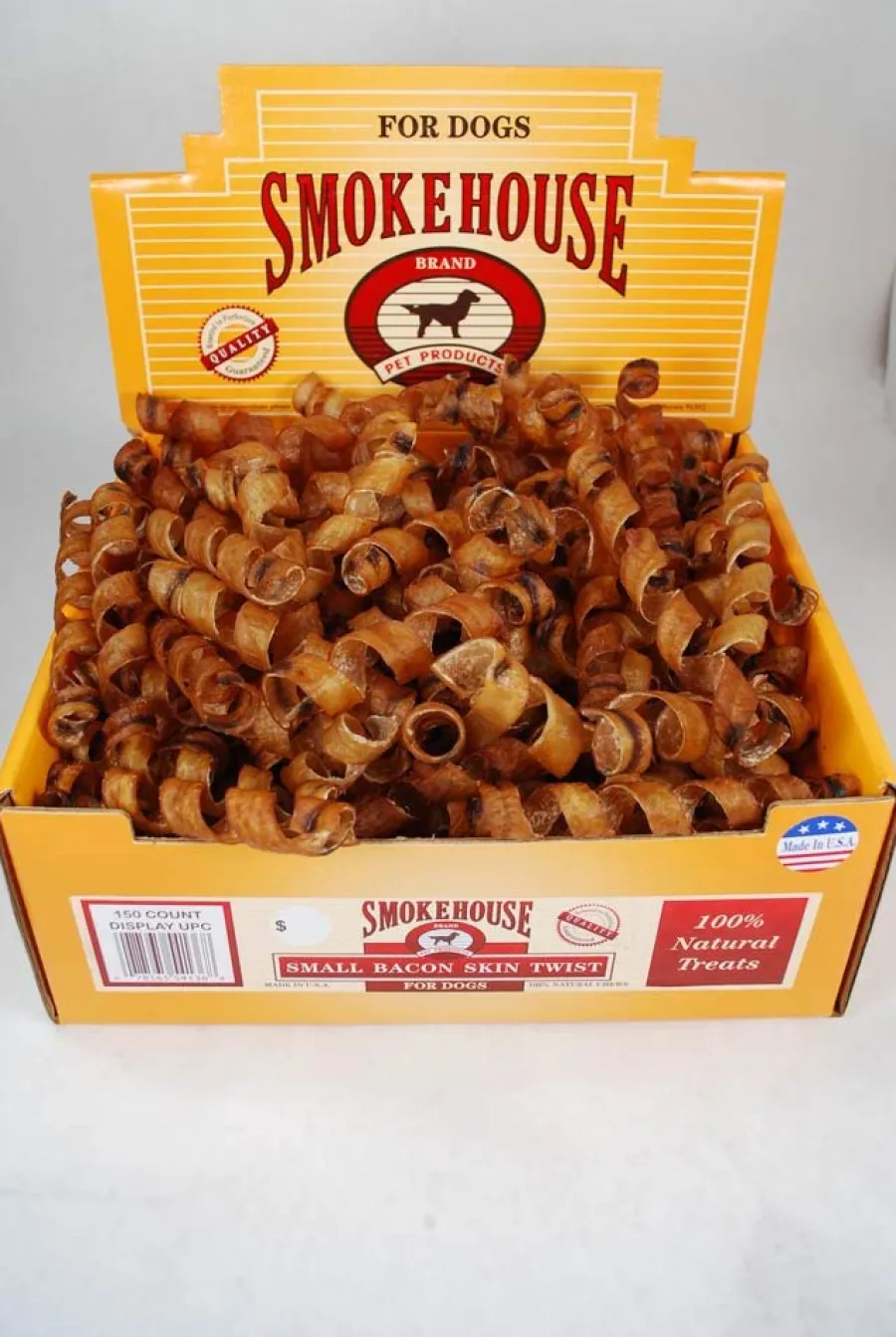 Online Smokehouse Pet Prod… Smokehouse USA Small Bacon Skin Twist Dog Treats, 1-count