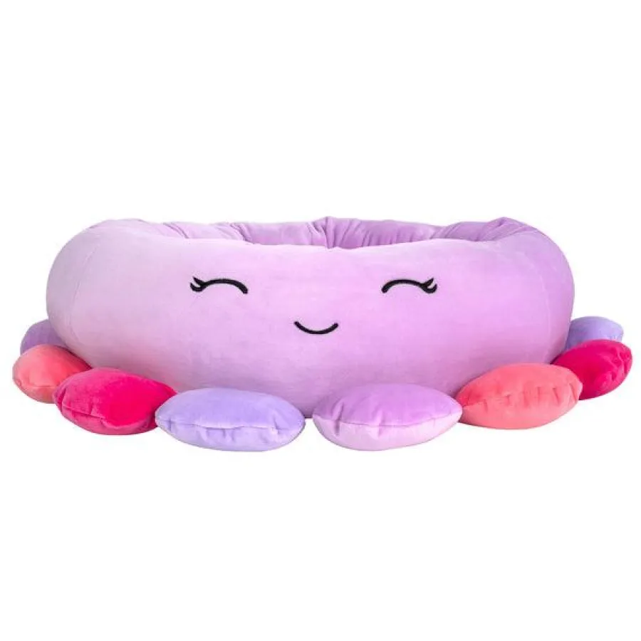 Hot Squishmallows Beula the Octopus Pet Bed, 30-in