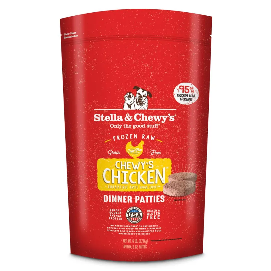 Flash Sale Stella & Chewy's Chewy's Chicken 8-oz Dinner Patties Grain-Free Raw Frozen Dog Food, 6-lb