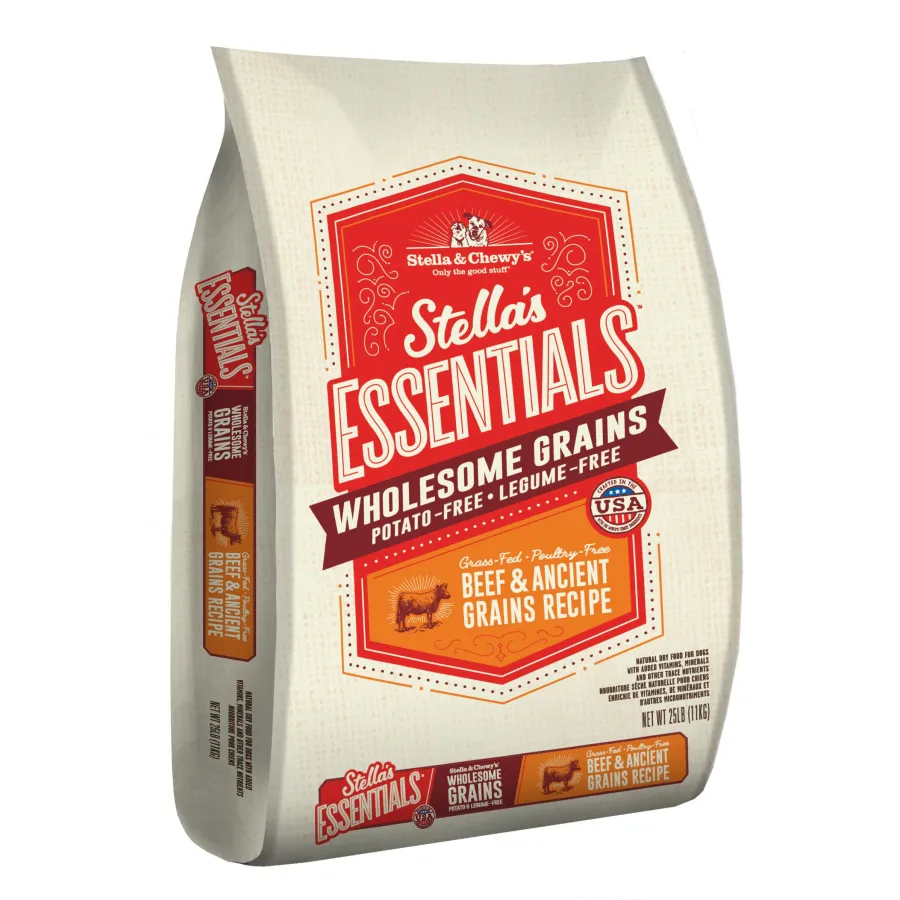 Cheap Stella & Chewy's Essentials Wholesome Grains Beef & Ancient Grains Dry Dog Food, 25-lb