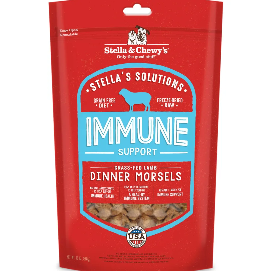 Fashion Stella & Chewy's Immune Support Freeze Dried Dog Food, Grass Fed Lamb, 13-oz