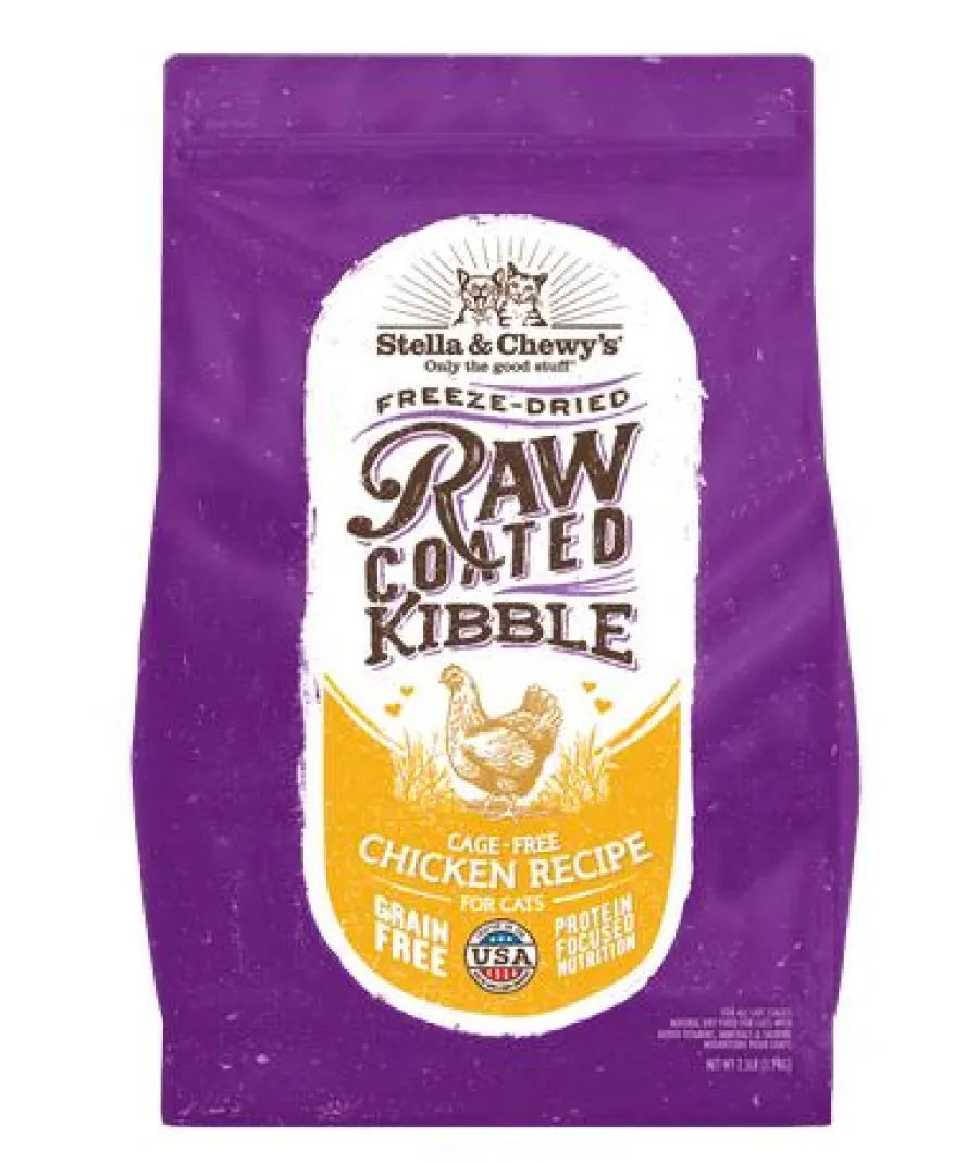 Best Stella & Chewy's Raw Coated Kibble Cage-Free Chicken Recipe Grain-Free Dry Cat Food, 2.5-lb