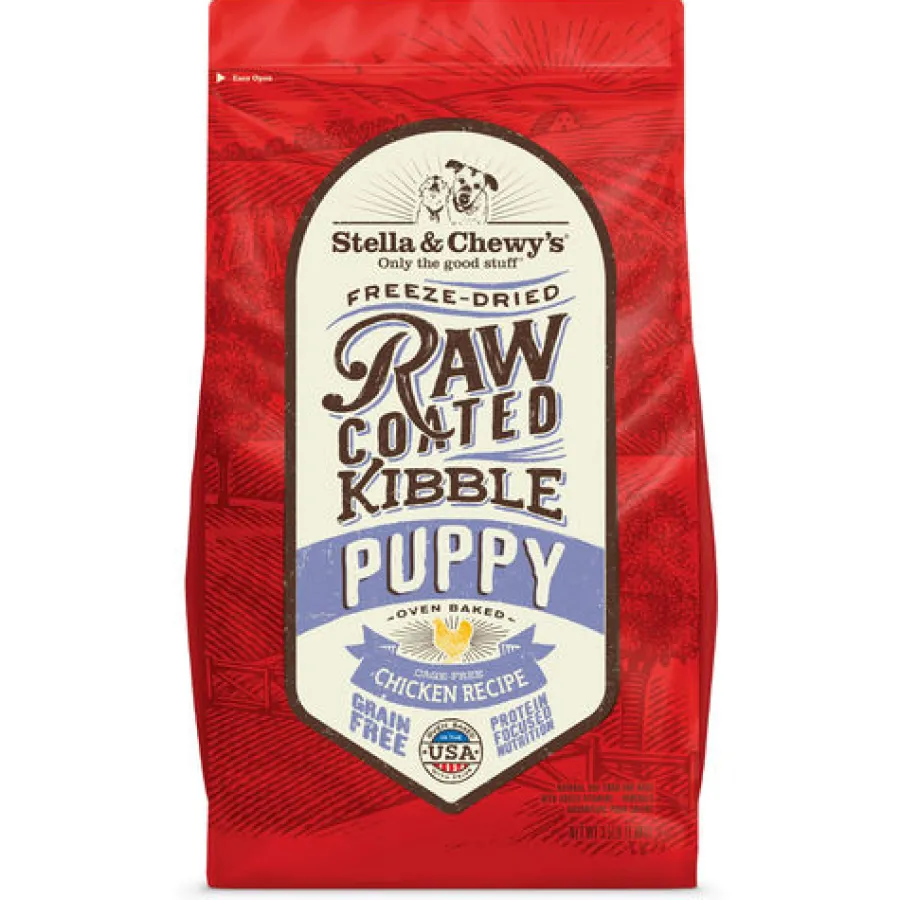 Best Stella & Chewy's Raw Coated Kibble Puppy Chicken Recipe Grain-Free Dry Dog Food, 3.5-lb