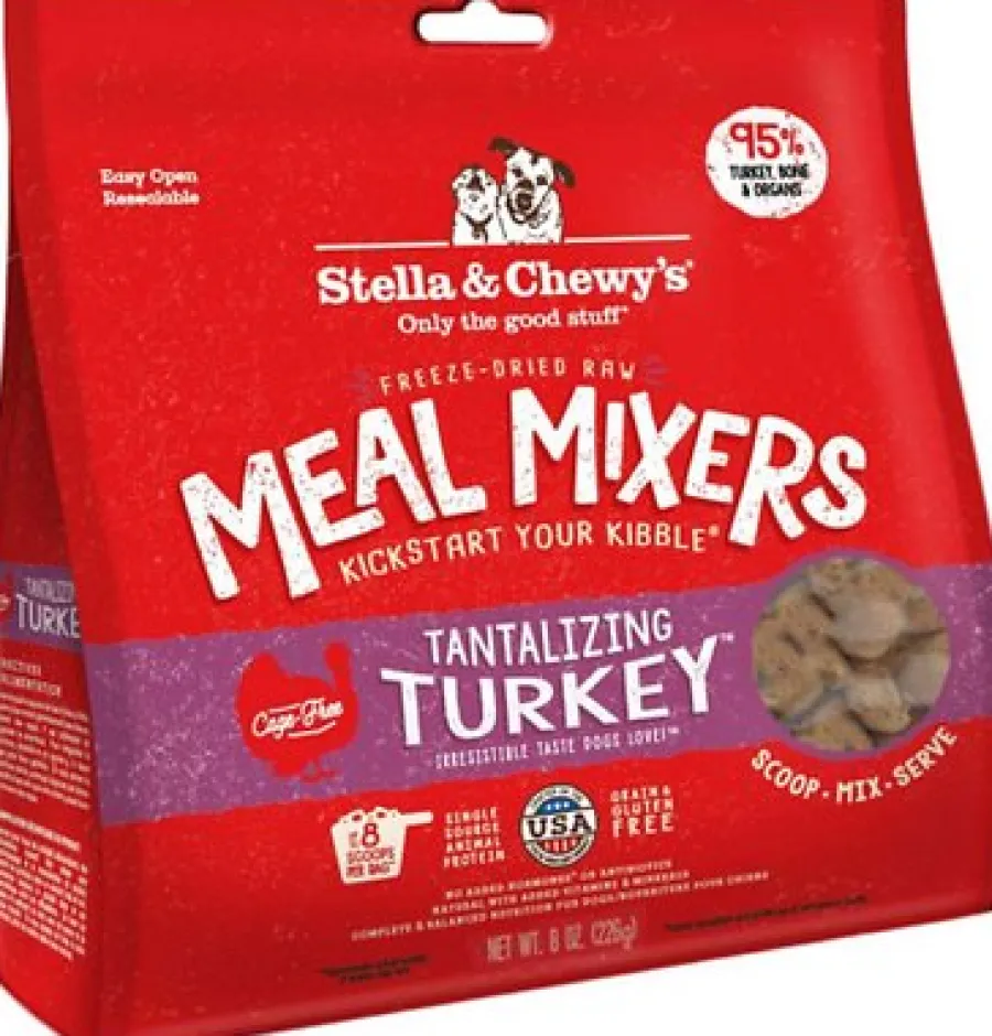 New Stella & Chewy's Tantalizing Turkey Meal Mixers Grain-Free Freeze-Dried Dog Food, 8-oz