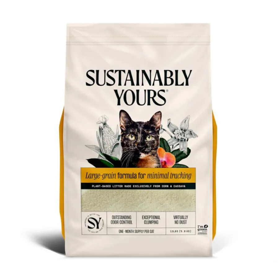 New Sustainably Yours Large-Grain Formula Cat Litter, 13-lb