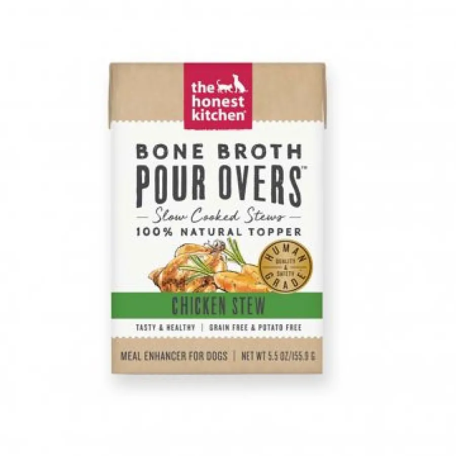 Shop The Honest Kitchen Bone Broth Pour Overs Chicken Stew Dog Food Topper, 5.5-oz