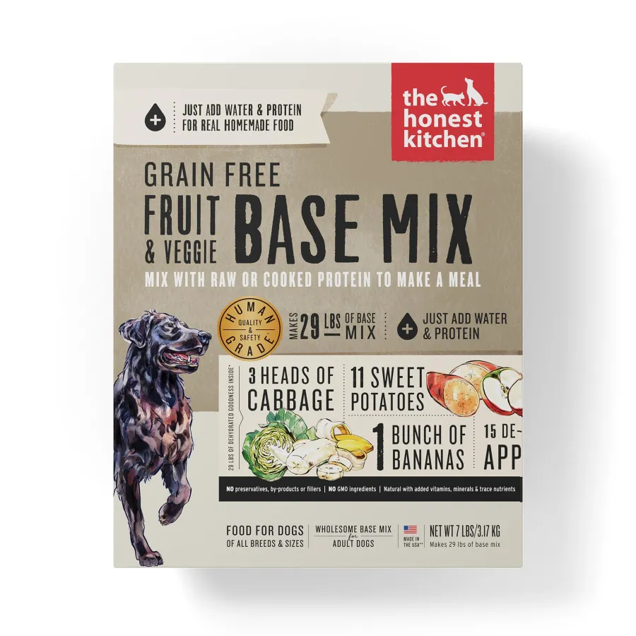 Best The Honest Kitchen Fruit & Veggie Base Mix Grain-Free Dehydrated Dog Food, 7-lb box