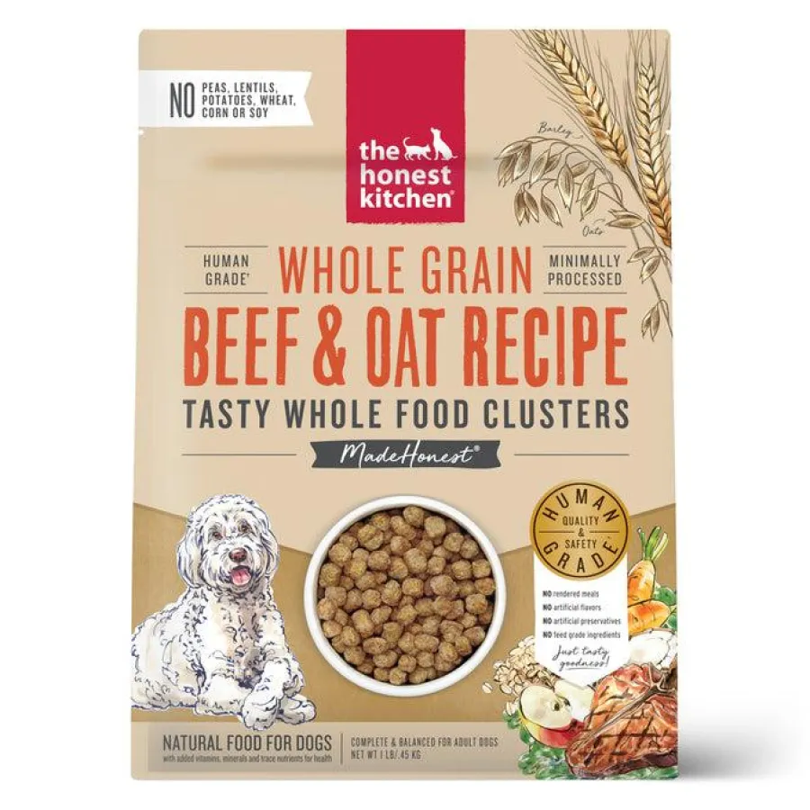 Hot The Honest Kitchen Whole Food Clusters Beef & Oat Dry Dog Food, 5-lb