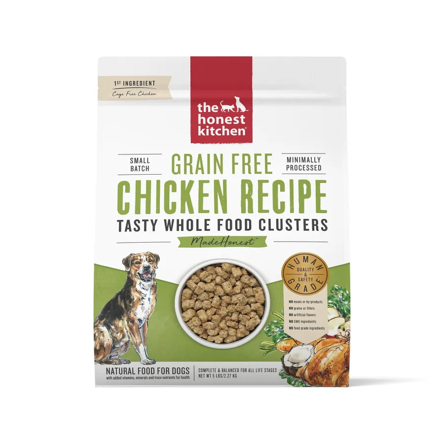 Clearance The Honest Kitchen Whole Food Clusters Chicken Grain-Free Dry Dog Food, 5-lb
