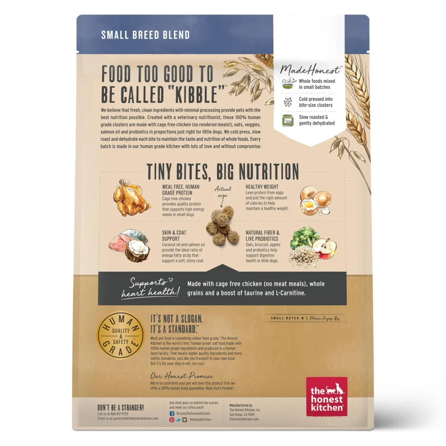 Outlet The Honest Kitchen Whole Food Clusters Chicken Small Breed Dry Dog Food, 4-lb