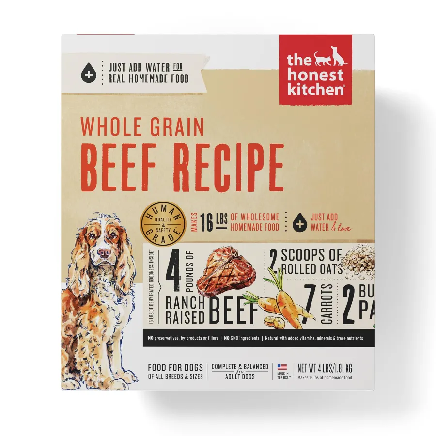 Shop The Honest Kitchen Whole Grain Beef Recipe Dehydrated Dog Food, 4-lb box