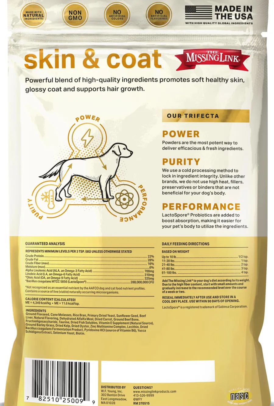 Best Sale Missing Link The Superfood Powders Skin & Coat Dog Supplement, 1-lb