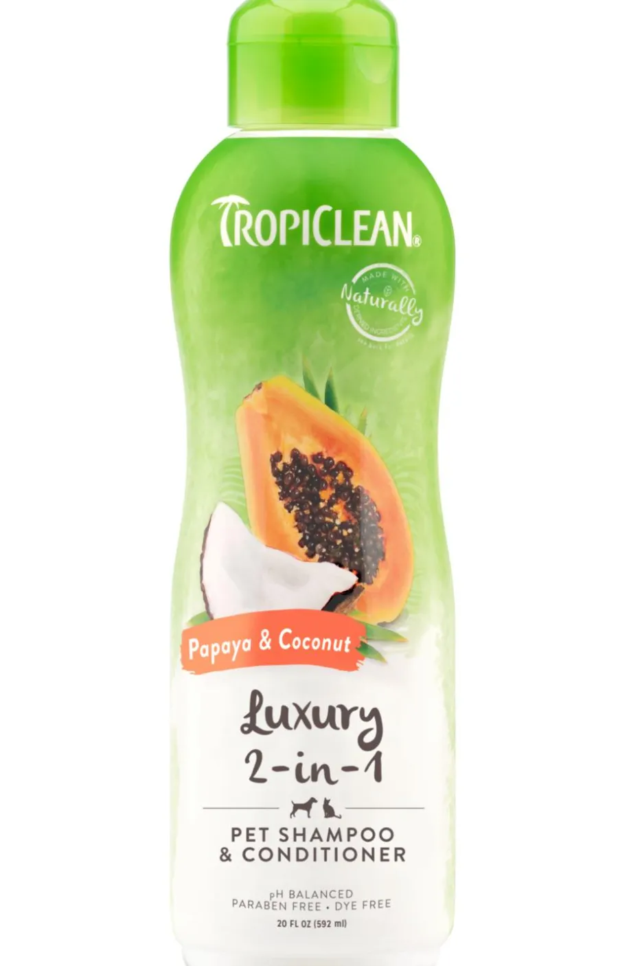 Shop Tropiclean Papaya & Coconut Luxury 2-in-1 Pet Shampoo & Conditioner, 20-oz