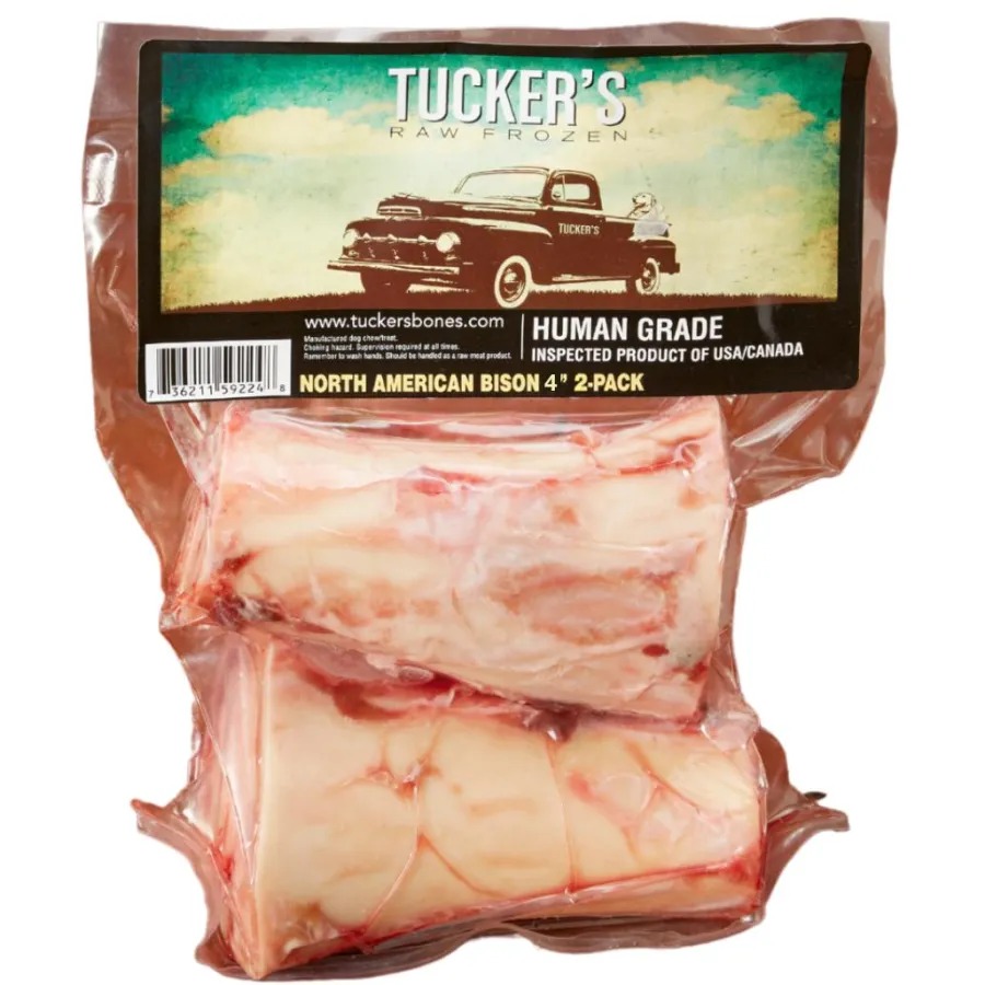 New Tucker's Bison Bone Frozen Dog Treats, 4-in, 2-pk