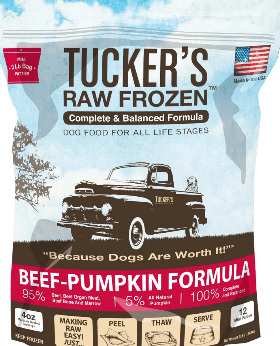 Online Tucker's Complete & Balanced Beef & Pumpkin Raw Frozen Dog Food, 3-lb
