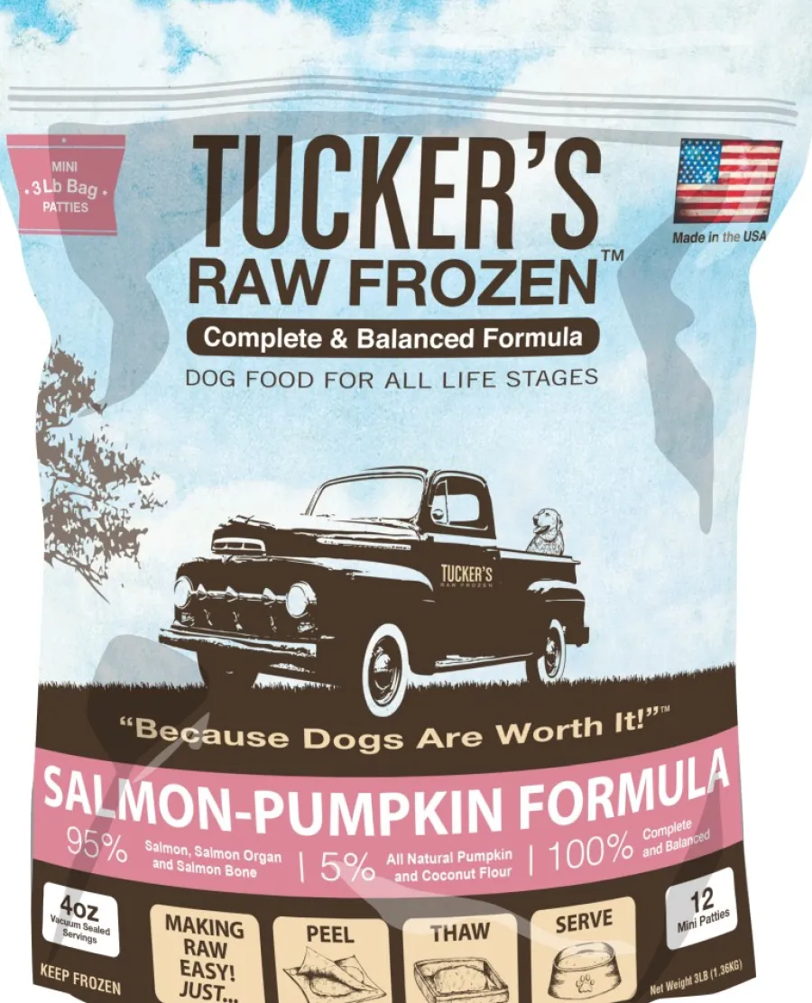 Clearance Tucker's Complete & Balanced Salmon & Pumpkin Raw Frozen Dog Food, 3-lb