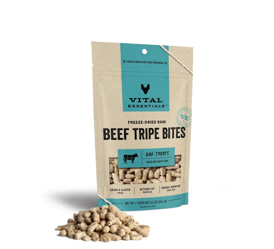 Flash Sale Vital Essentials Beef Tripe Bites Freeze-Dried Raw Dog Treats, 2.3-oz