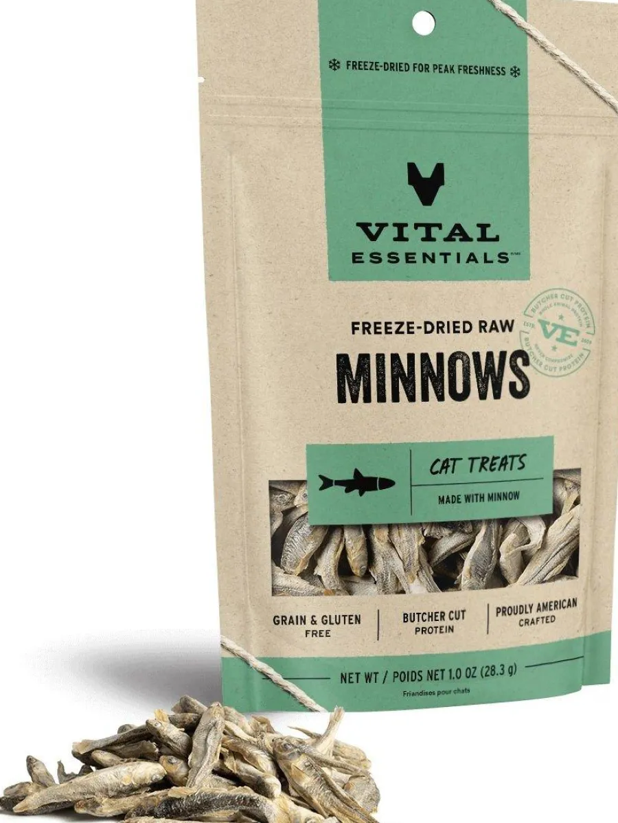 Store Vital Essentials Minnows Freeze-Dried Raw Cat Treats, 1-oz