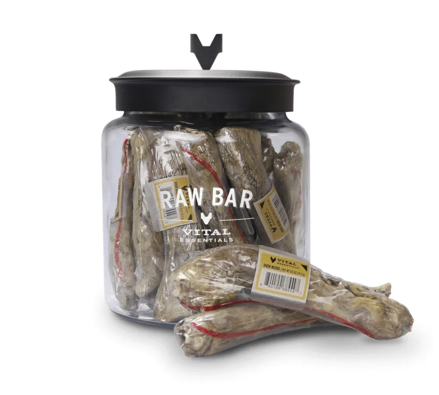 Online Vital Essentials RAW BAR Duck Necks Freeze-Dried Raw Dog Treats, 1-count
