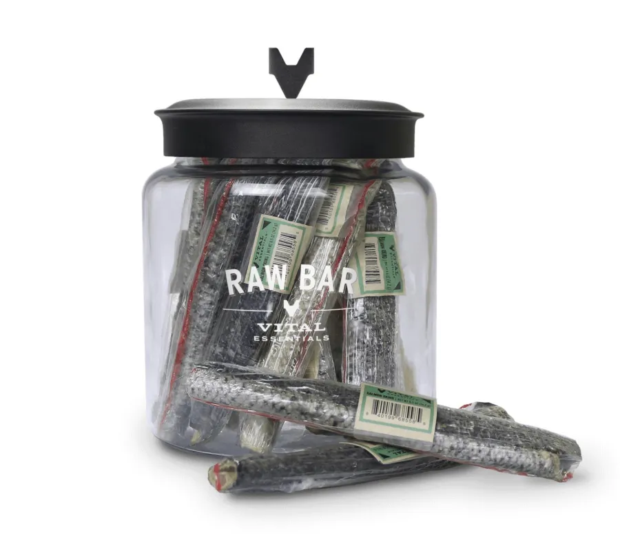 Online Vital Essentials RAW BAR Salmon Skins Freeze-Dried Raw Dog Treats, 1-count