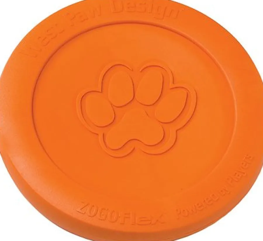 Store West Paw Zogoflex Zisc Dog Toy, Tangerine, Small