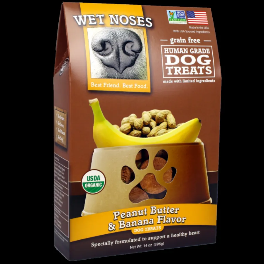 Cheap Wet Noses Grain-Free Peanut Butter & Banana Dog Treats, 14-oz