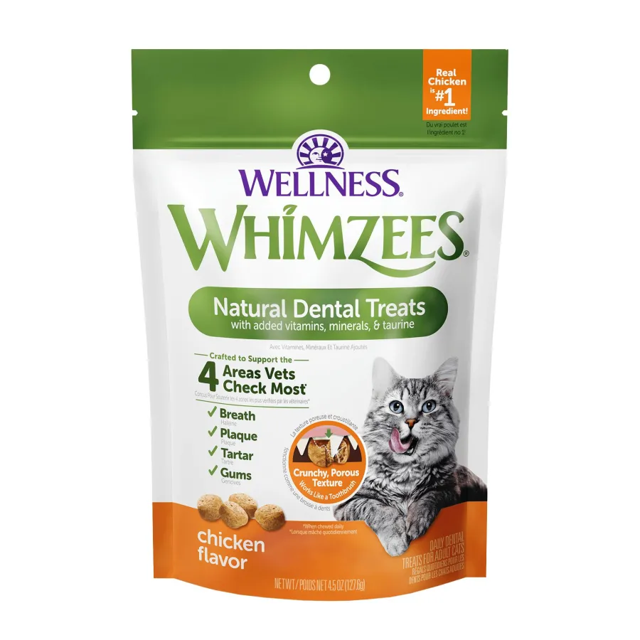 Best Whimzees Natural Dental Chicken Cat Treats, 2-oz
