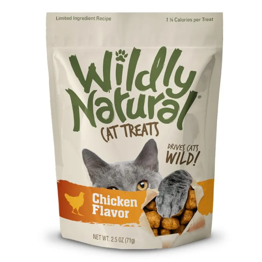 Cheap Wildly Natural Chicken Flavor Cat Treats, 2.5-oz