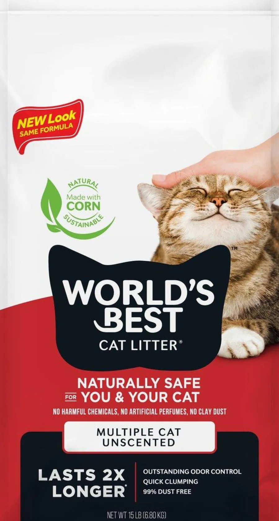 Shop World's Best Multiple Cat Unscented Clumping Cat Litter, 15-lb
