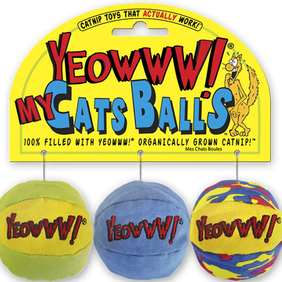 Discount Yeowww! My Cats Balls Catnip Cat Toy, 3-pack