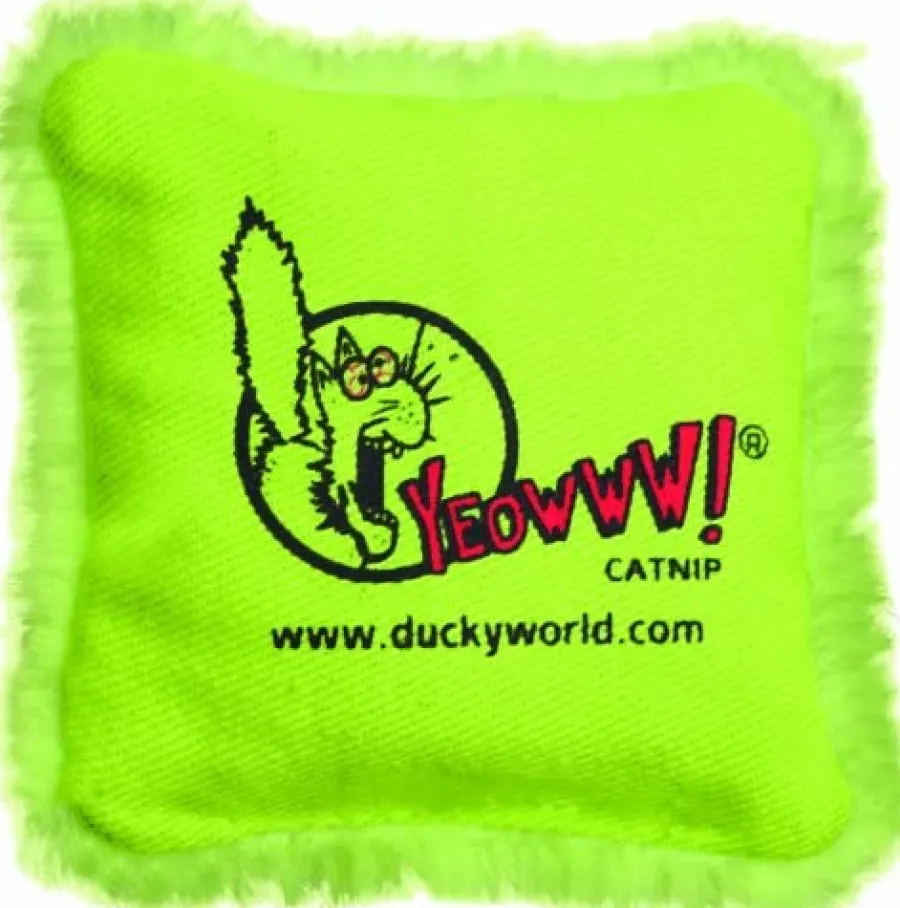 Sale Yeowww! Pillow Catnip Cat Toy, Green, 2.5-in