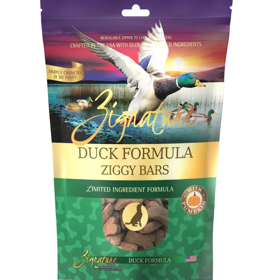 Cheap Zignature Duck Formula Ziggy Bars Dog Treats, 12-oz