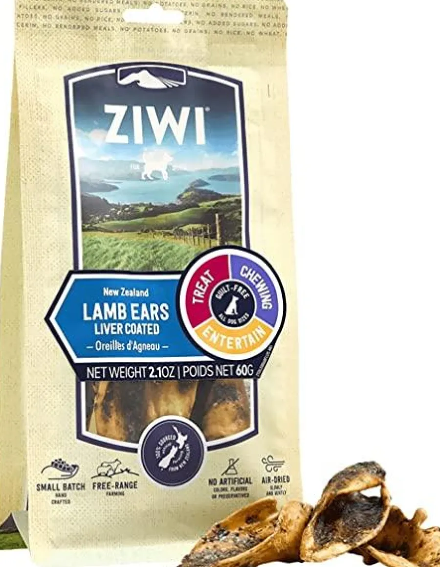 Cheap ZIWI Lamb Ears Liver Coated Dog Treats, 2.1-oz | 60-g