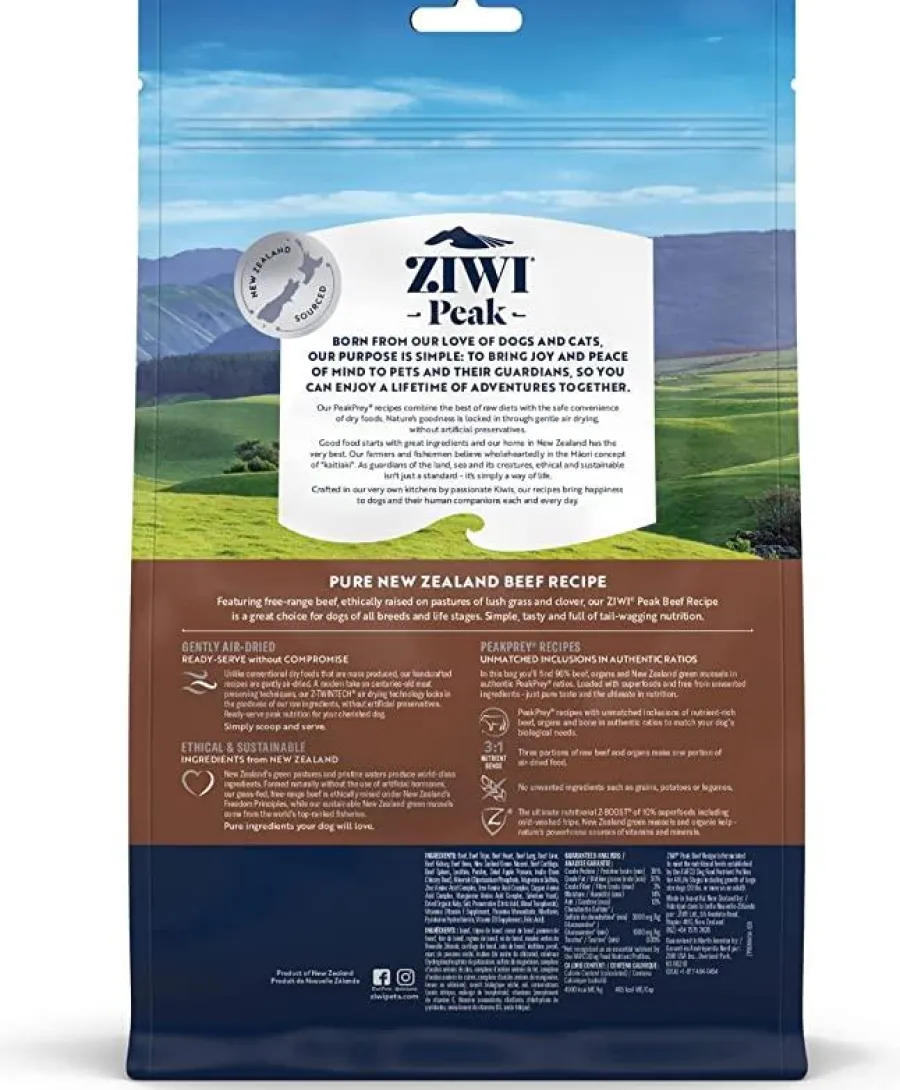 Cheap ZIWI Peak Beef Recipe Air-Dried Dog Food, 16-oz | 454-g