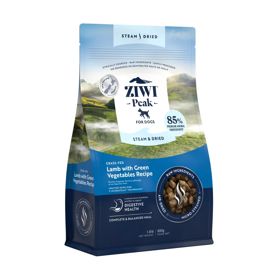 Best Sale ZIWI Peak Steam & Dried Lamb with Green Vegetables Recipe Air-Dried Dog Food, 1.8-lb | 800-gram