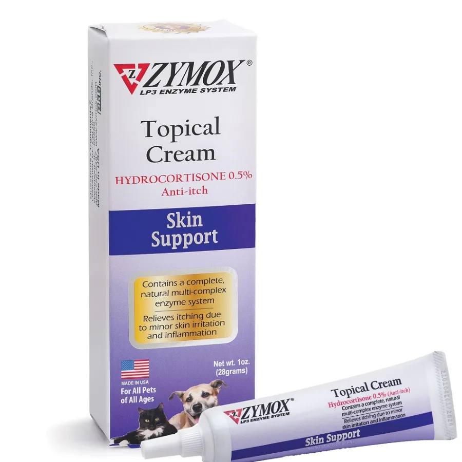 Outlet Zymox Enzymatic Topical Cream with Hydrocortisone 0.5% for Dogs & Cats, 1-oz tube